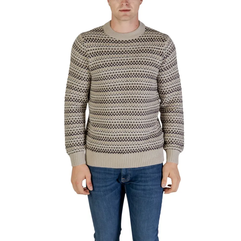 Only & Sons Men's Beige Cotton Sweater