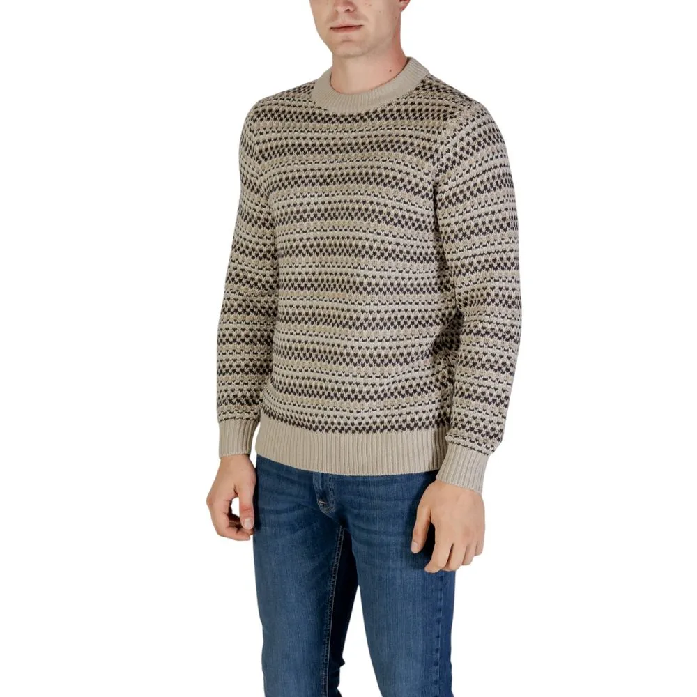 Only & Sons Men's Beige Cotton Sweater