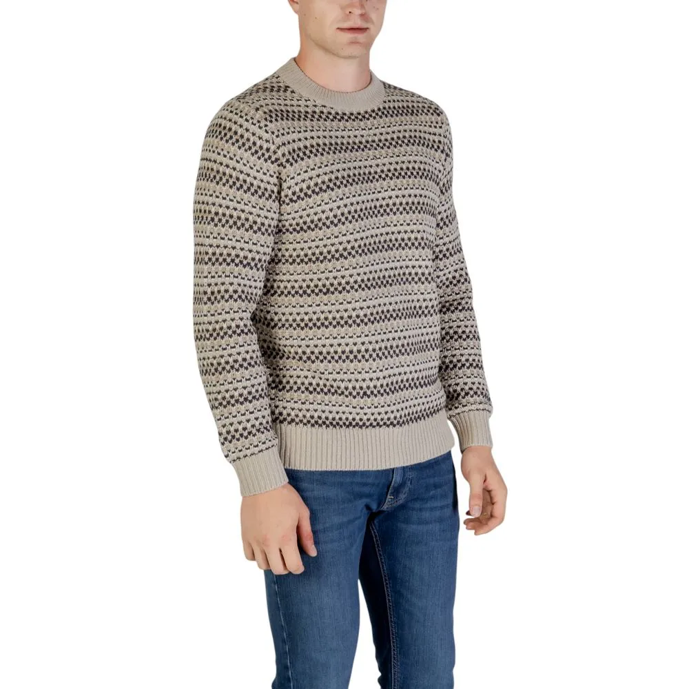 Only & Sons Men's Beige Cotton Sweater
