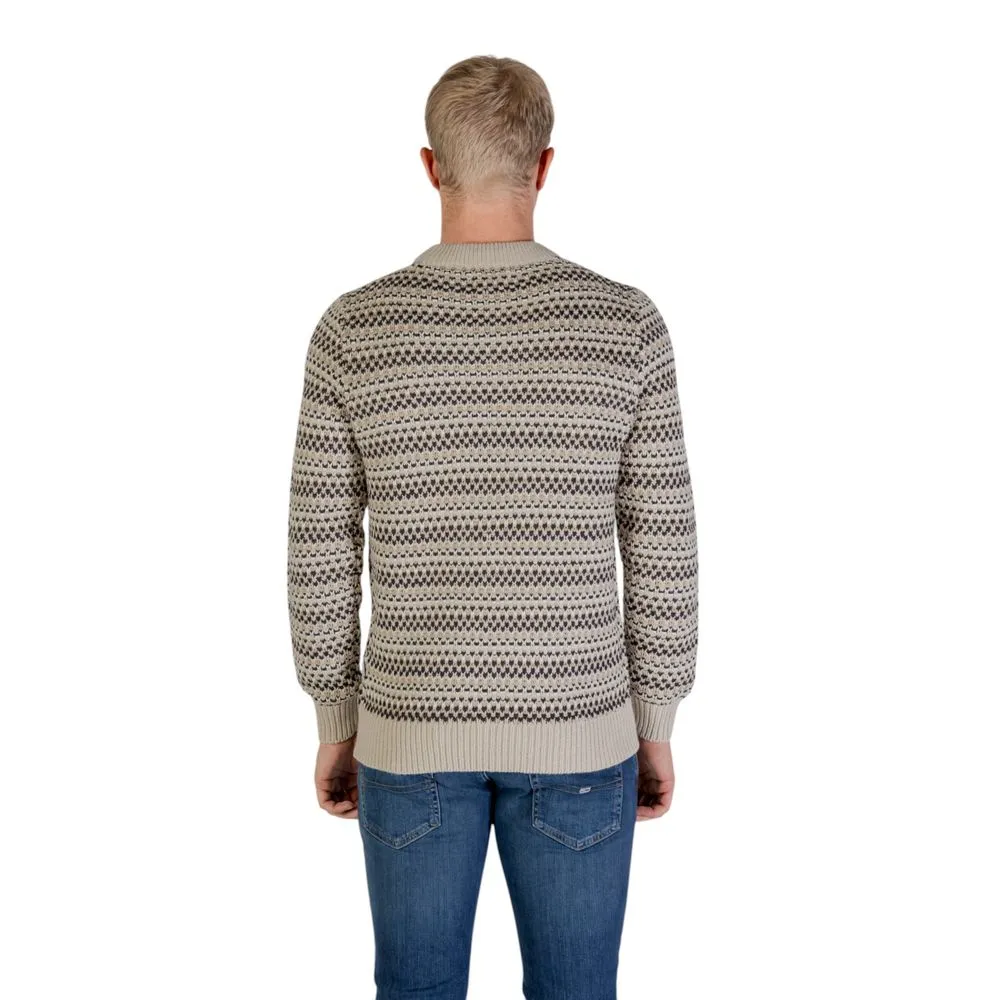 Only & Sons Men's Beige Cotton Sweater