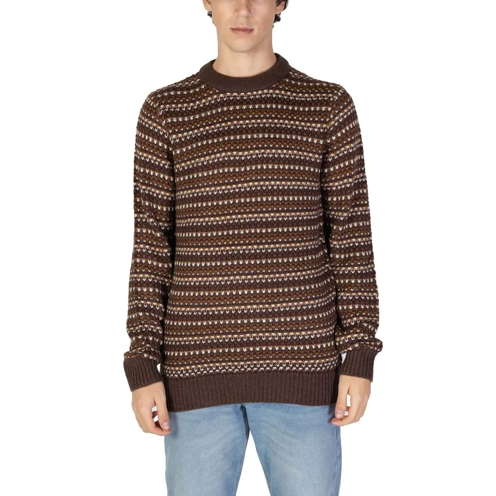 Only & Sons Men's Brown Cotton Sweater