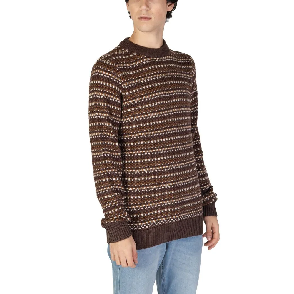 Only & Sons Men's Brown Cotton Sweater