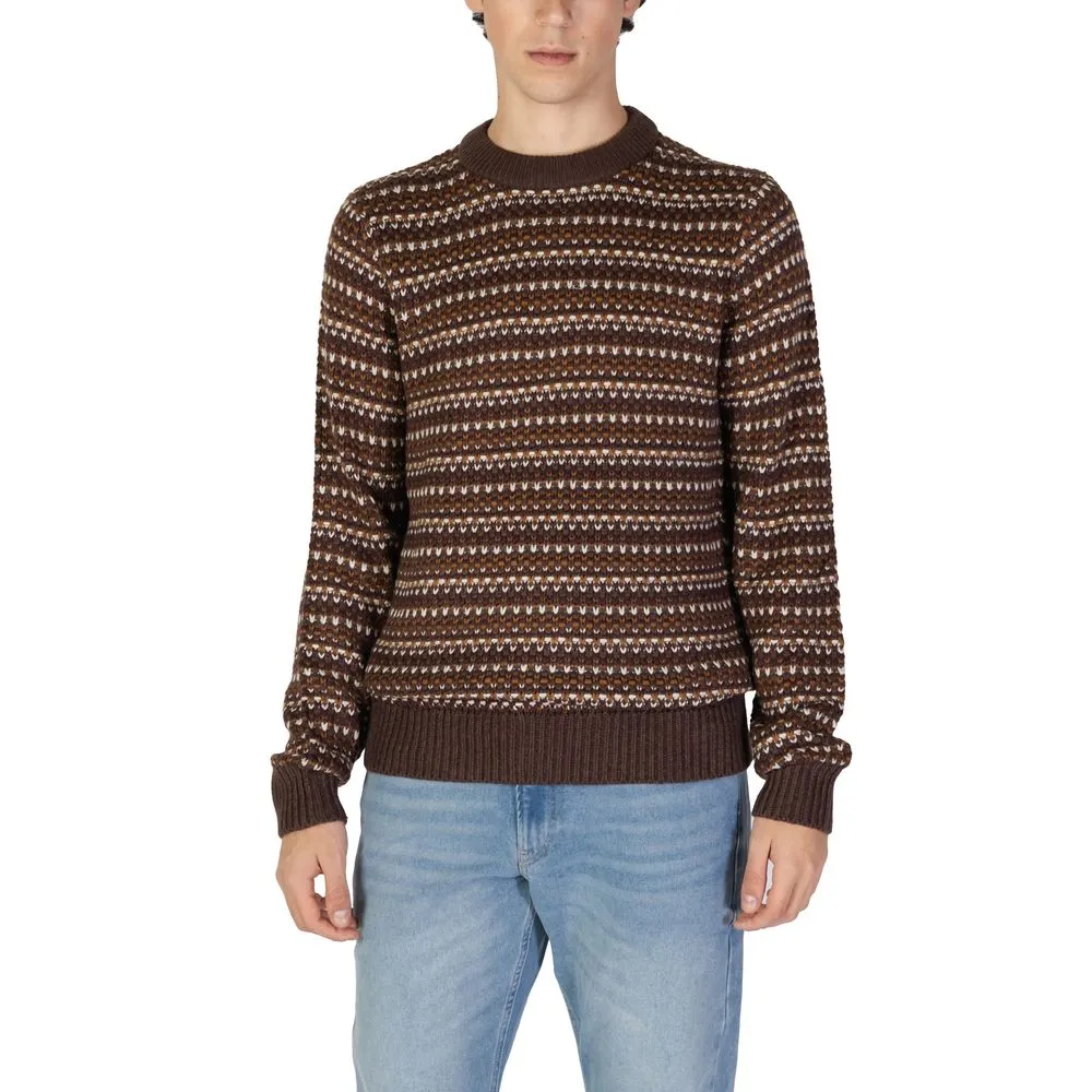 Only & Sons Men's Brown Cotton Sweater
