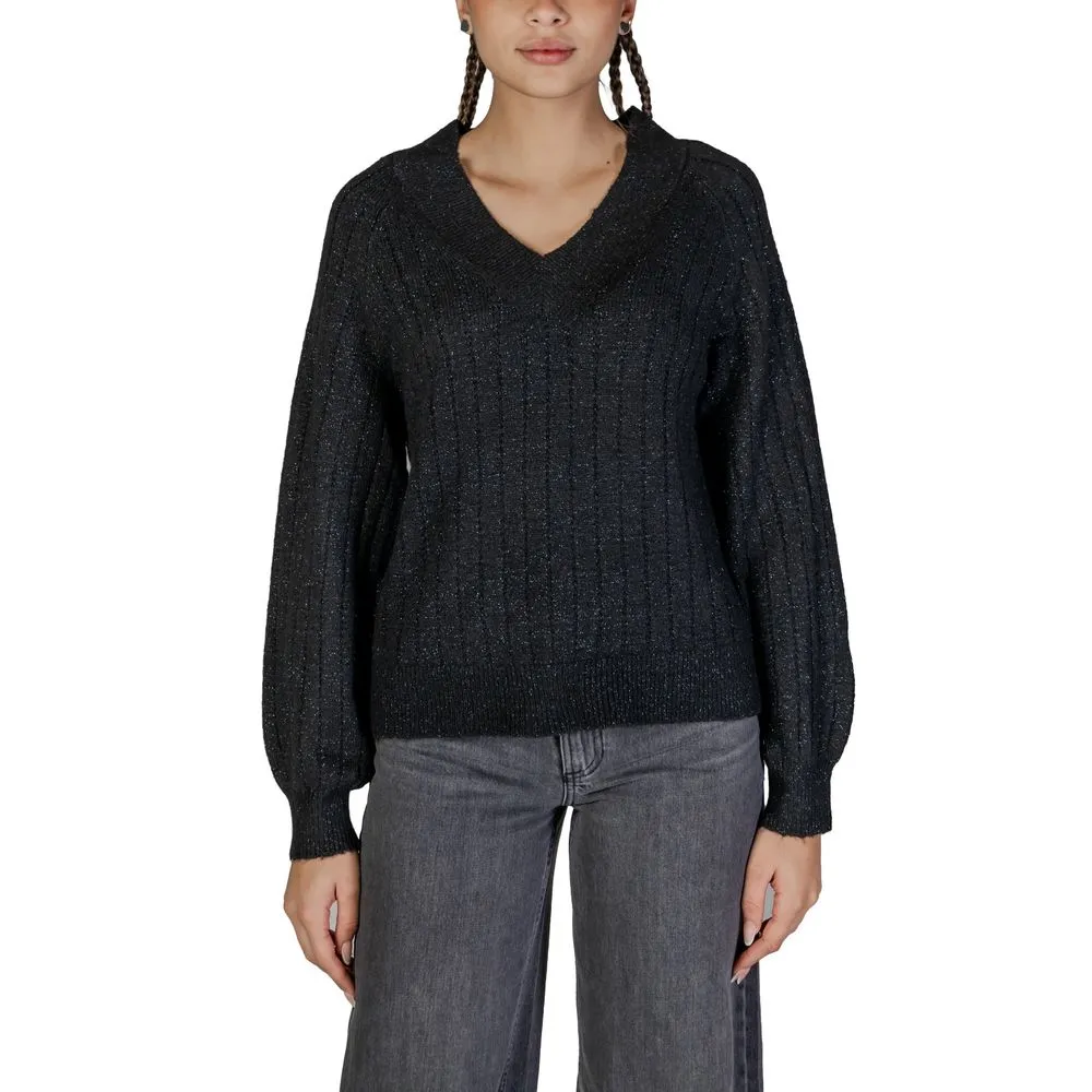 Jacqueline De Yong Women's Black Recycled Polyester Sweater