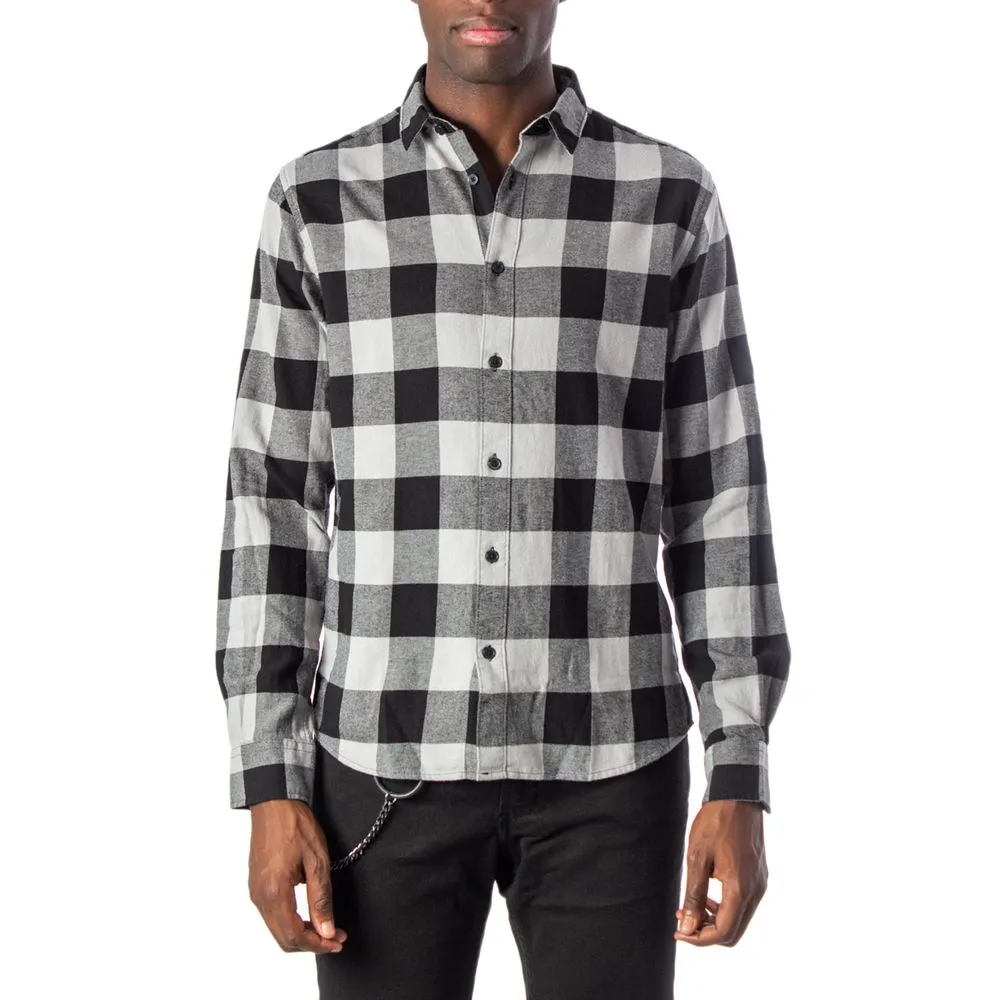 Only & Sons Men's Gray Cotton Shirt