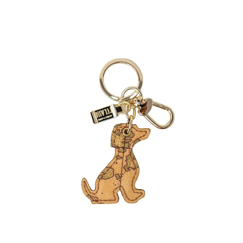 Alviero Martini Prima Classe Women's Beige Leather Keychain