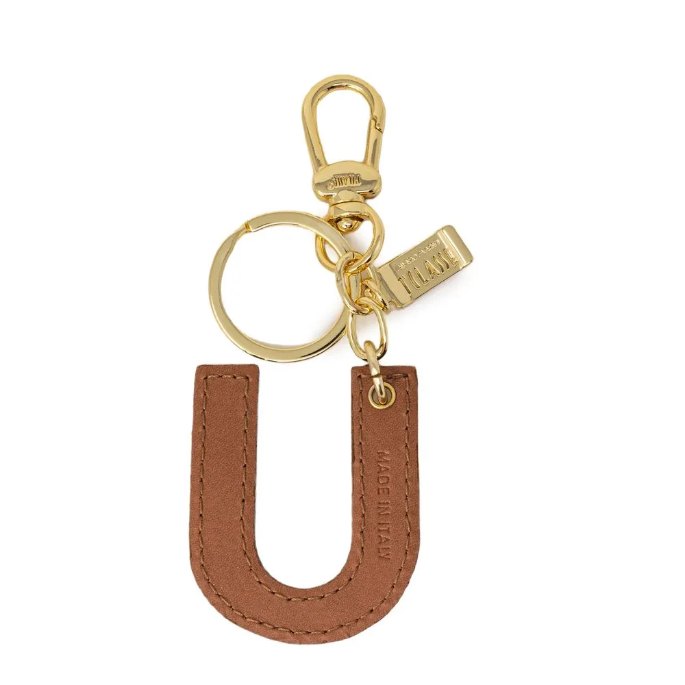 Alviero Martini Prima Classe Women's Beige Leather Keychain