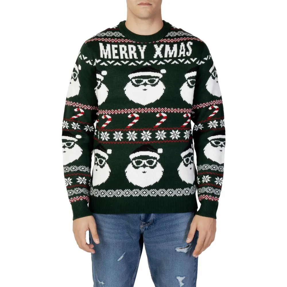 Only & Sons Men's Green Acrylic Sweater