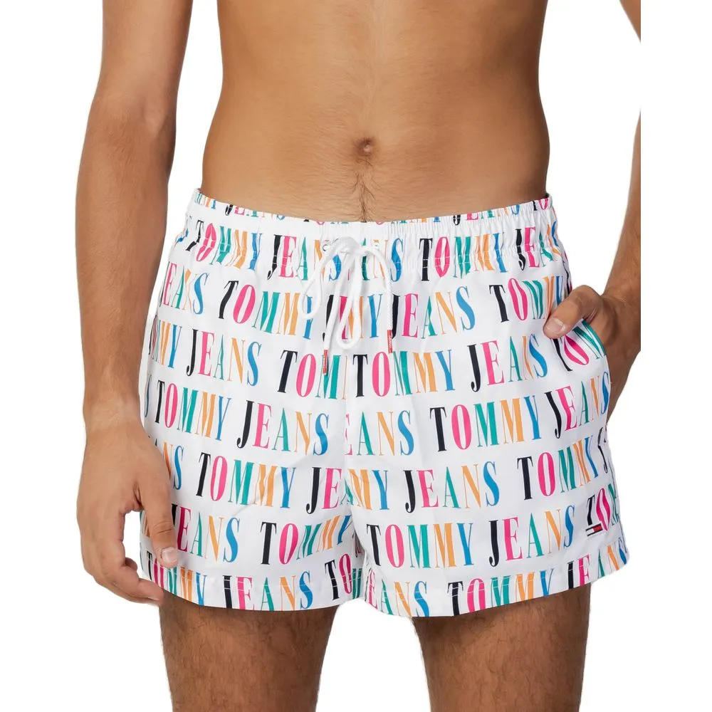 Tommy Hilfiger Jeans Men's White Polyester Swimwear