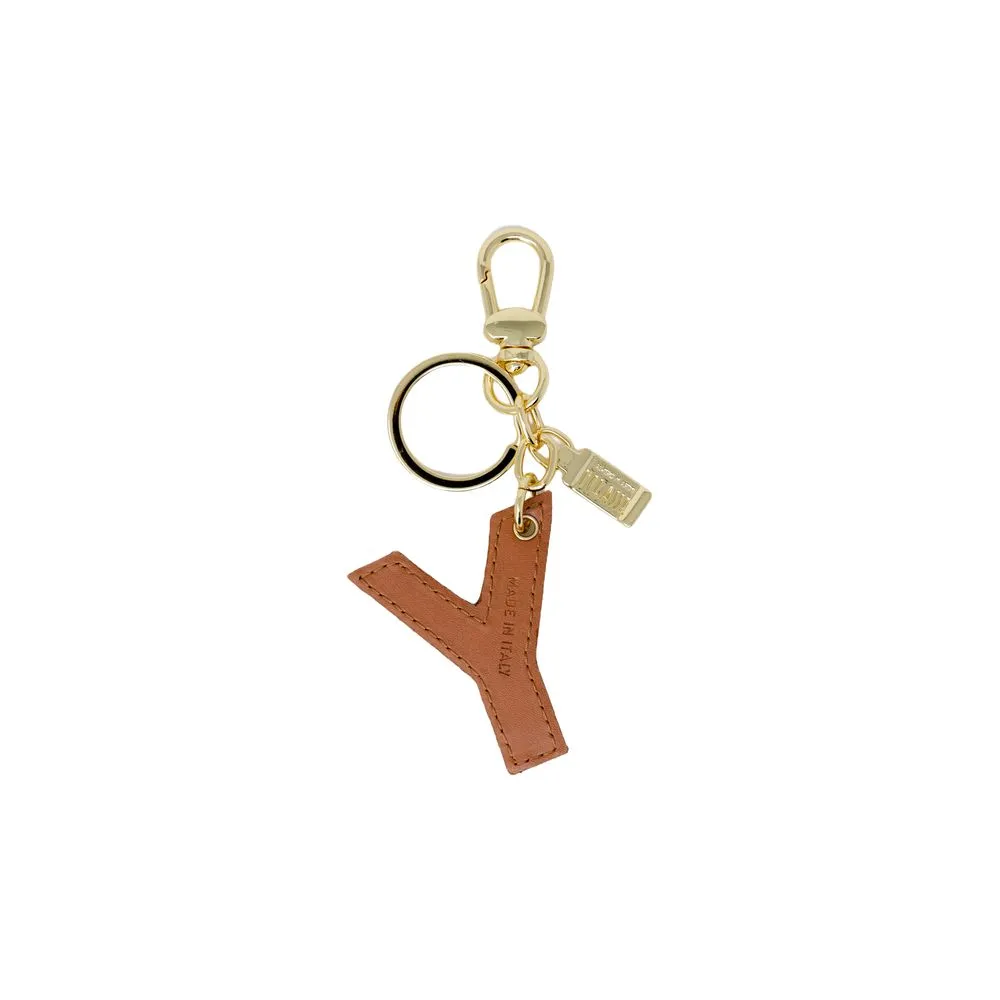 Alviero Martini Prima Classe Women's Beige Leather Leather Keychain