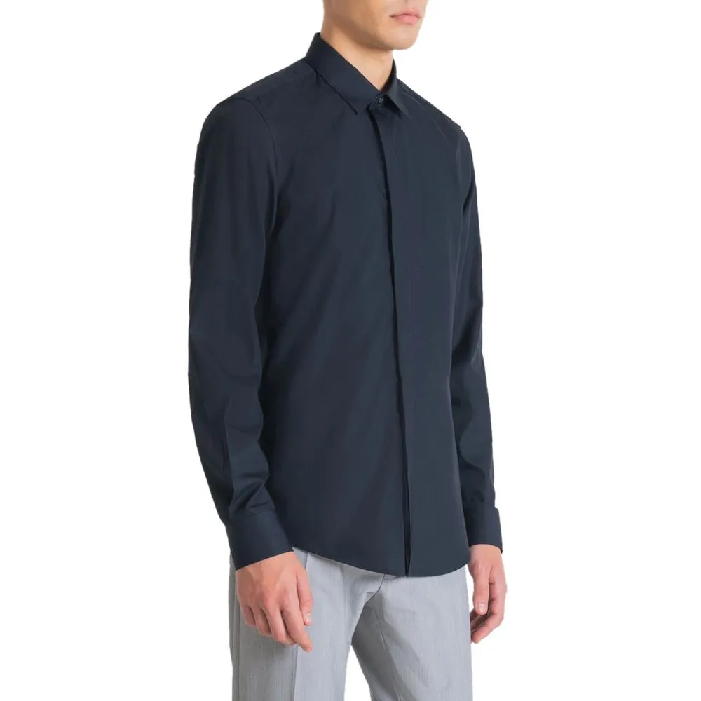 Antony Morato Men's Blue Cotton Shirt