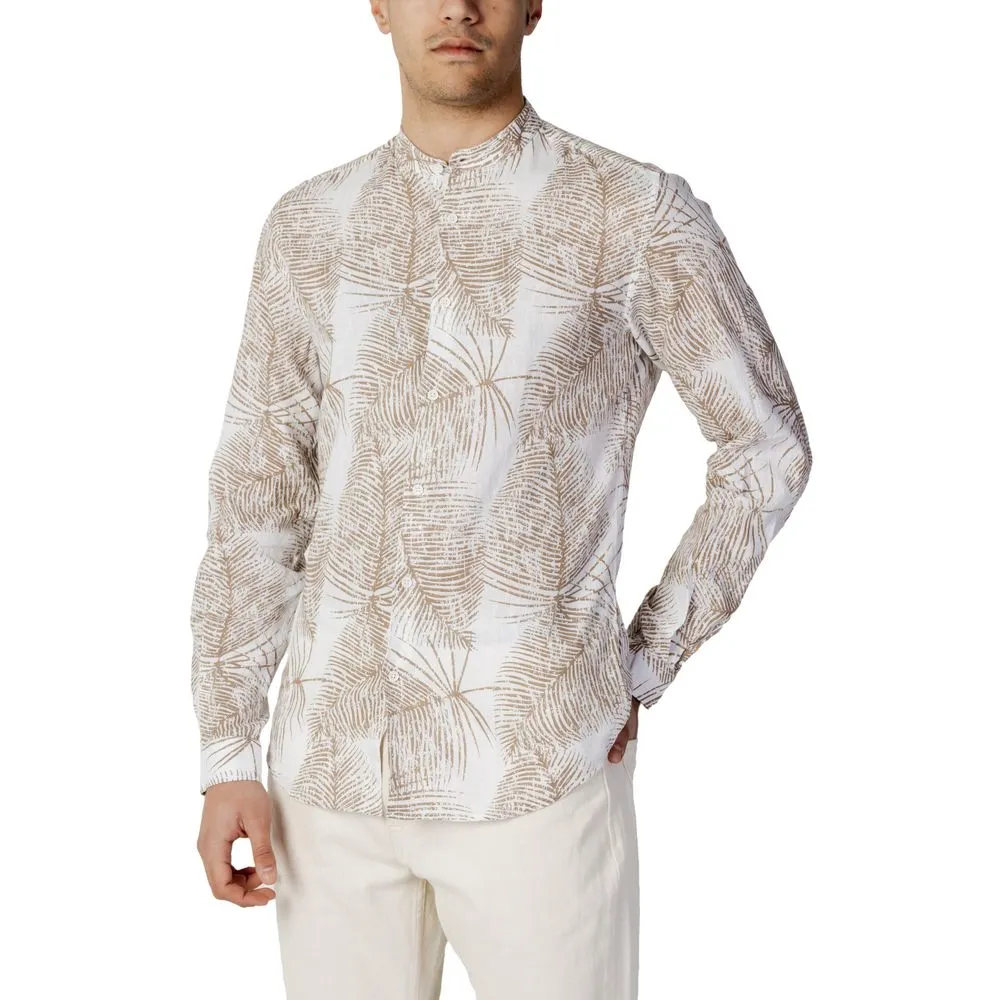 Antony Morato Men's Beige Linen Shirt