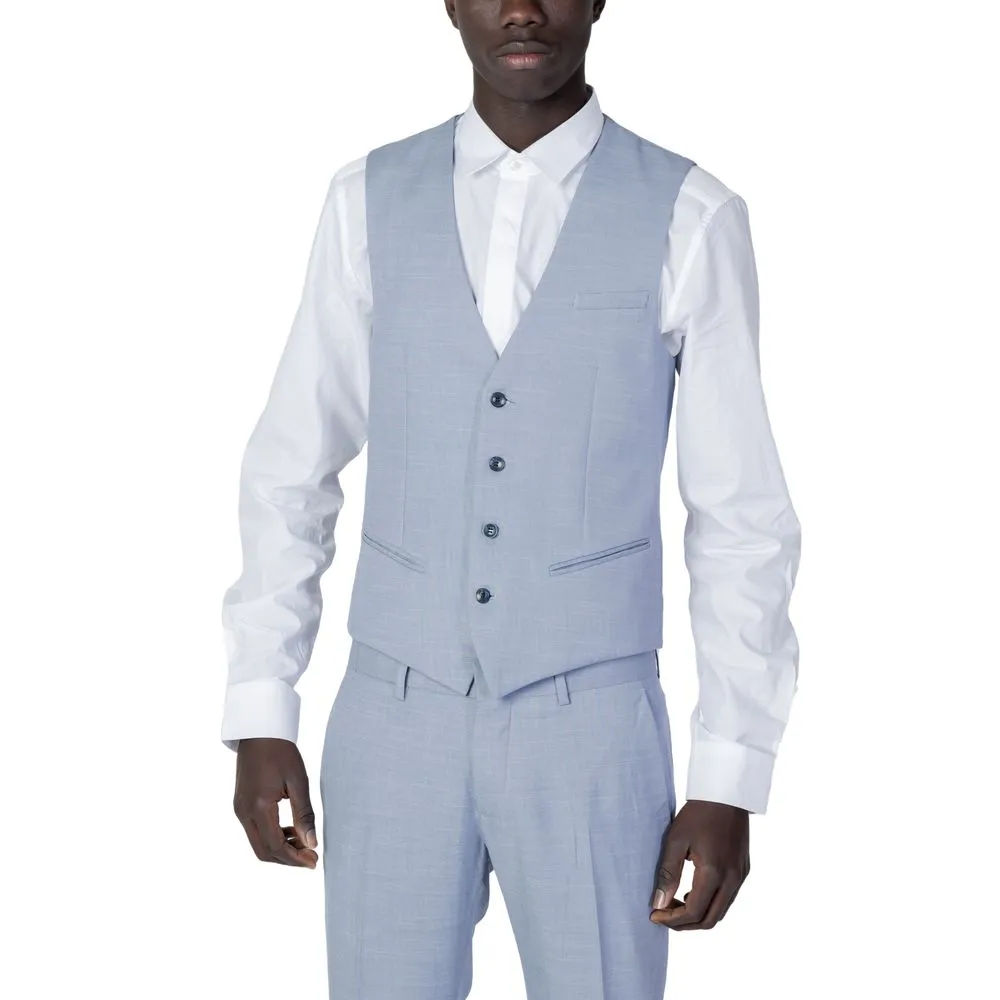 Antony Morato Men's Blue Polyester Vest