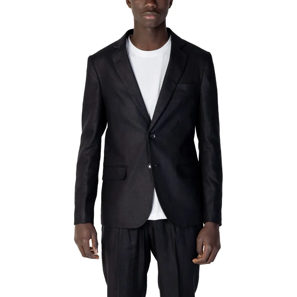 Antony Morato Men's Black Linen Suit
