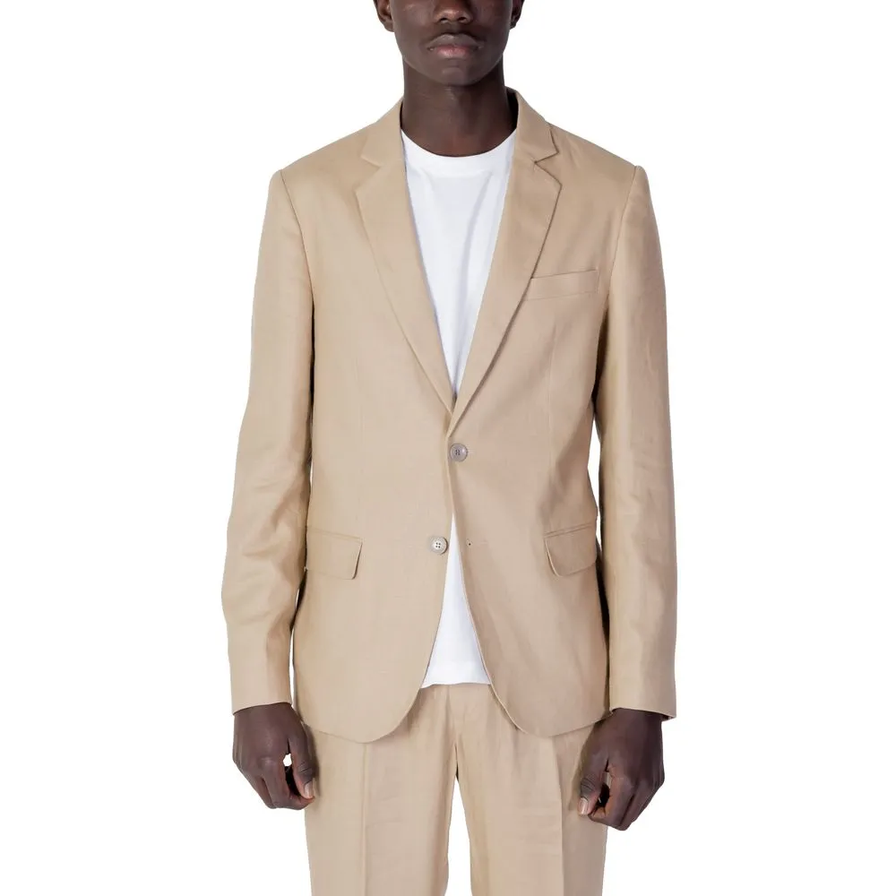 Antony Morato Men's Beige Linen Suit
