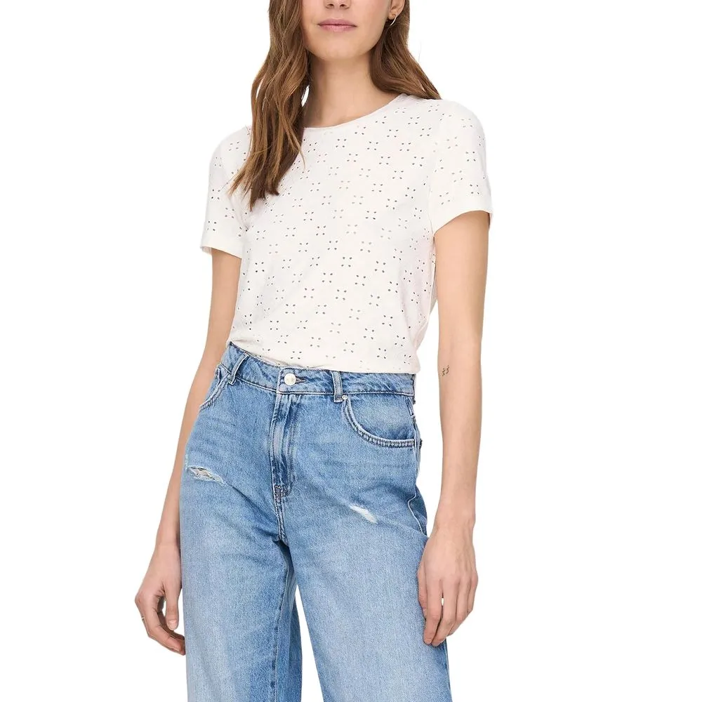 Jacqueline De Yong Women's White Polyester Tops & T-Shirt