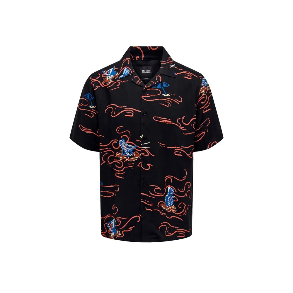 Only & Sons Men's Blue Viscose Shirt
