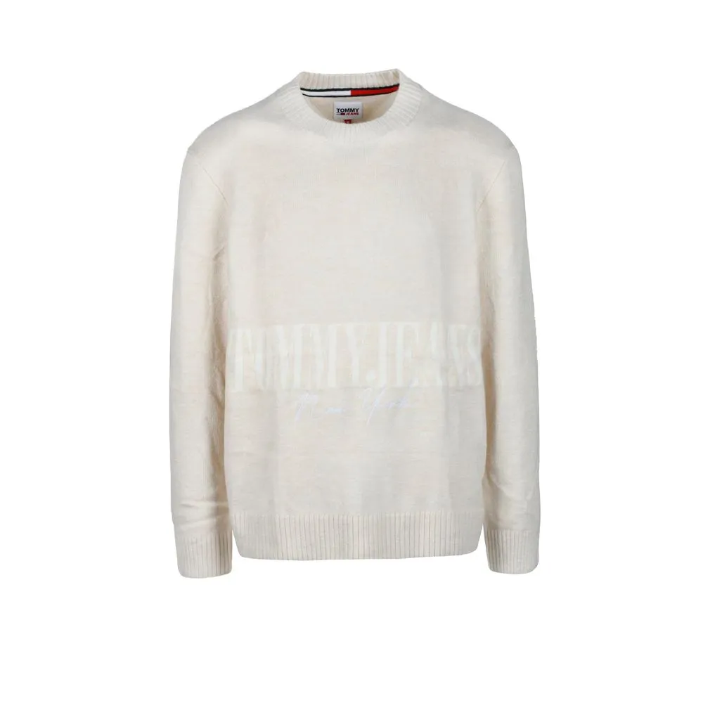 Tommy Hilfiger Jeans Men's Beige Acrylic Sweater