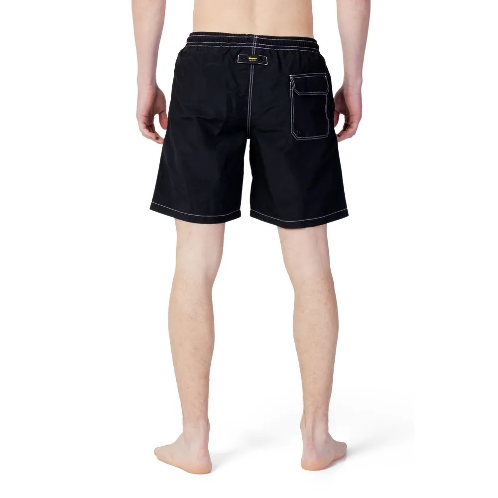 Blauer Men's Black Polyester Swimwear