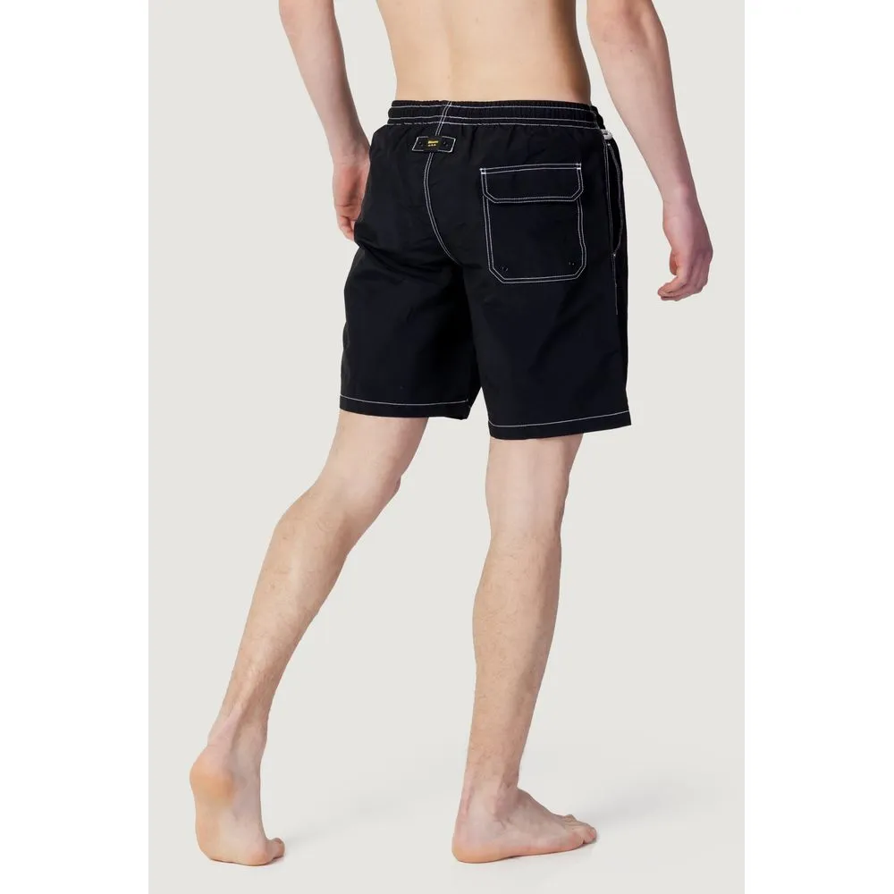 Blauer Men's Black Polyester Swimwear