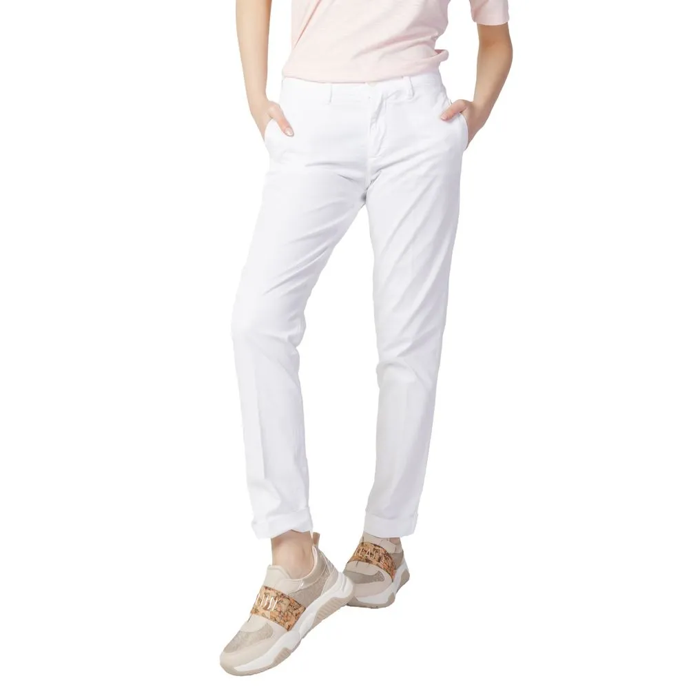Blauer Women's White Cotton Jeans & Pant