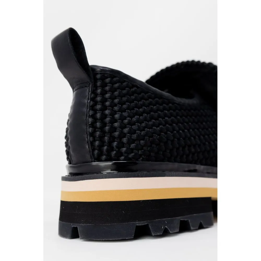 ASH Women's Black Leather Flat Shoe