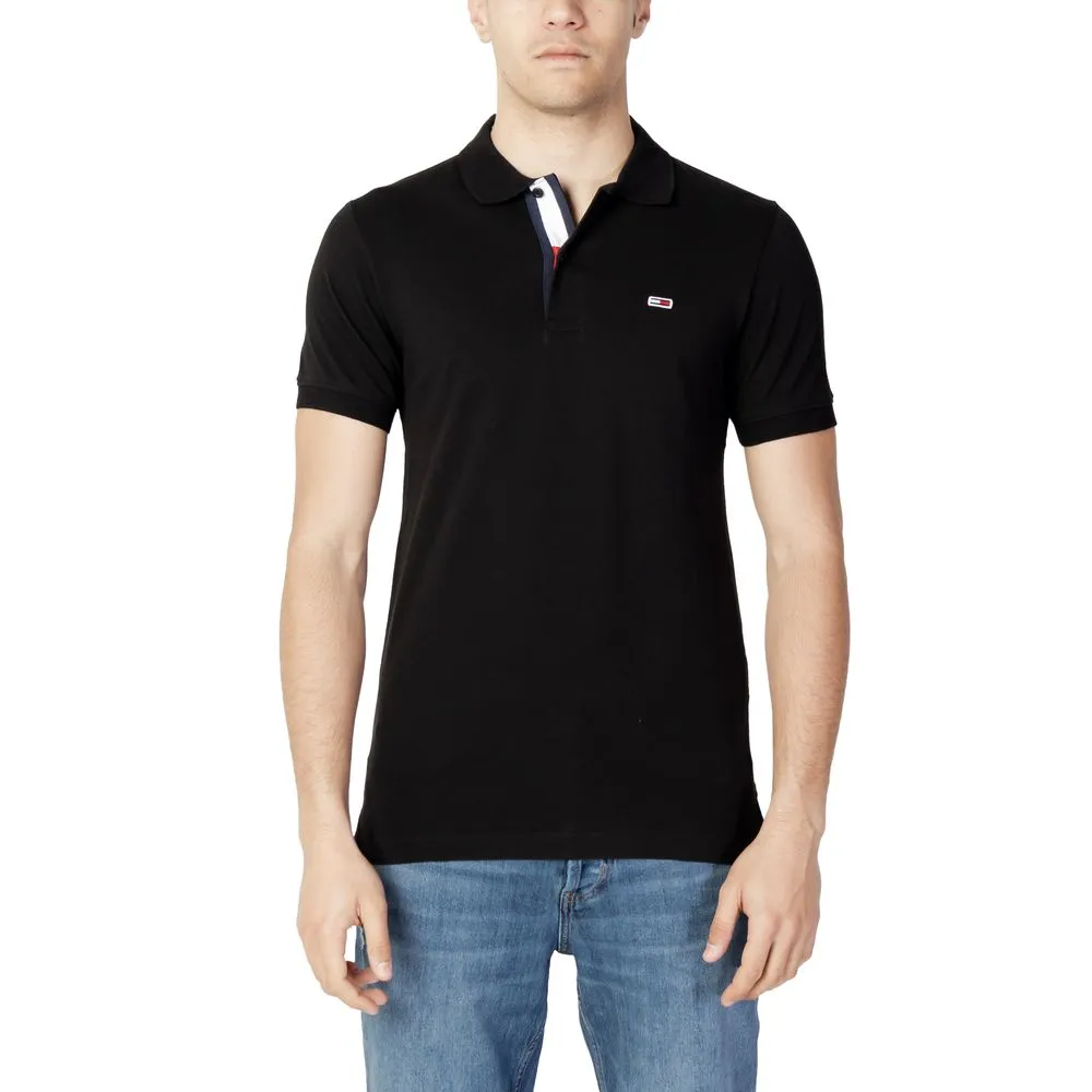 Tommy Hilfiger Jeans Men's Black Cotton Polo Shirt