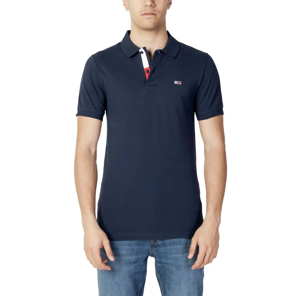Tommy Hilfiger Jeans Men's Blue Cotton Polo Shirt