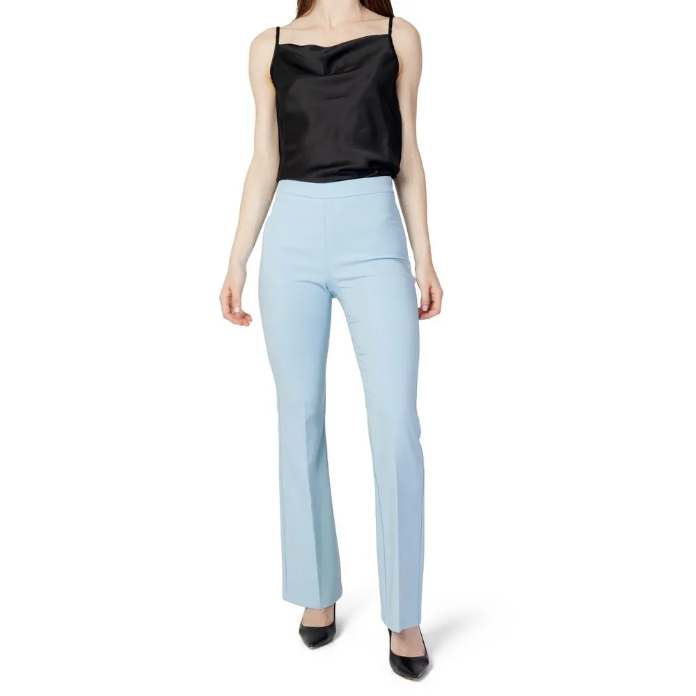 Rinascimento Women's Blue Polyester Jeans & Pant