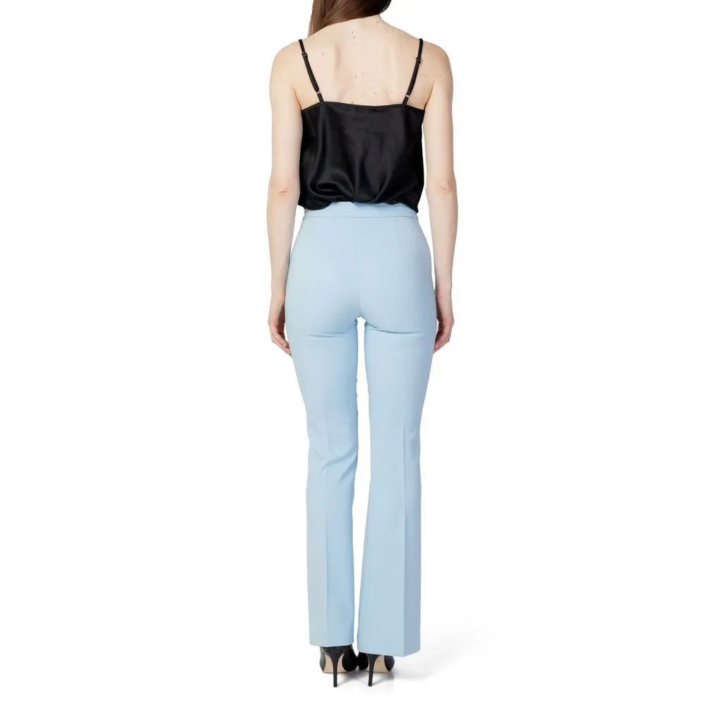 Rinascimento Women's Blue Polyester Jeans & Pant