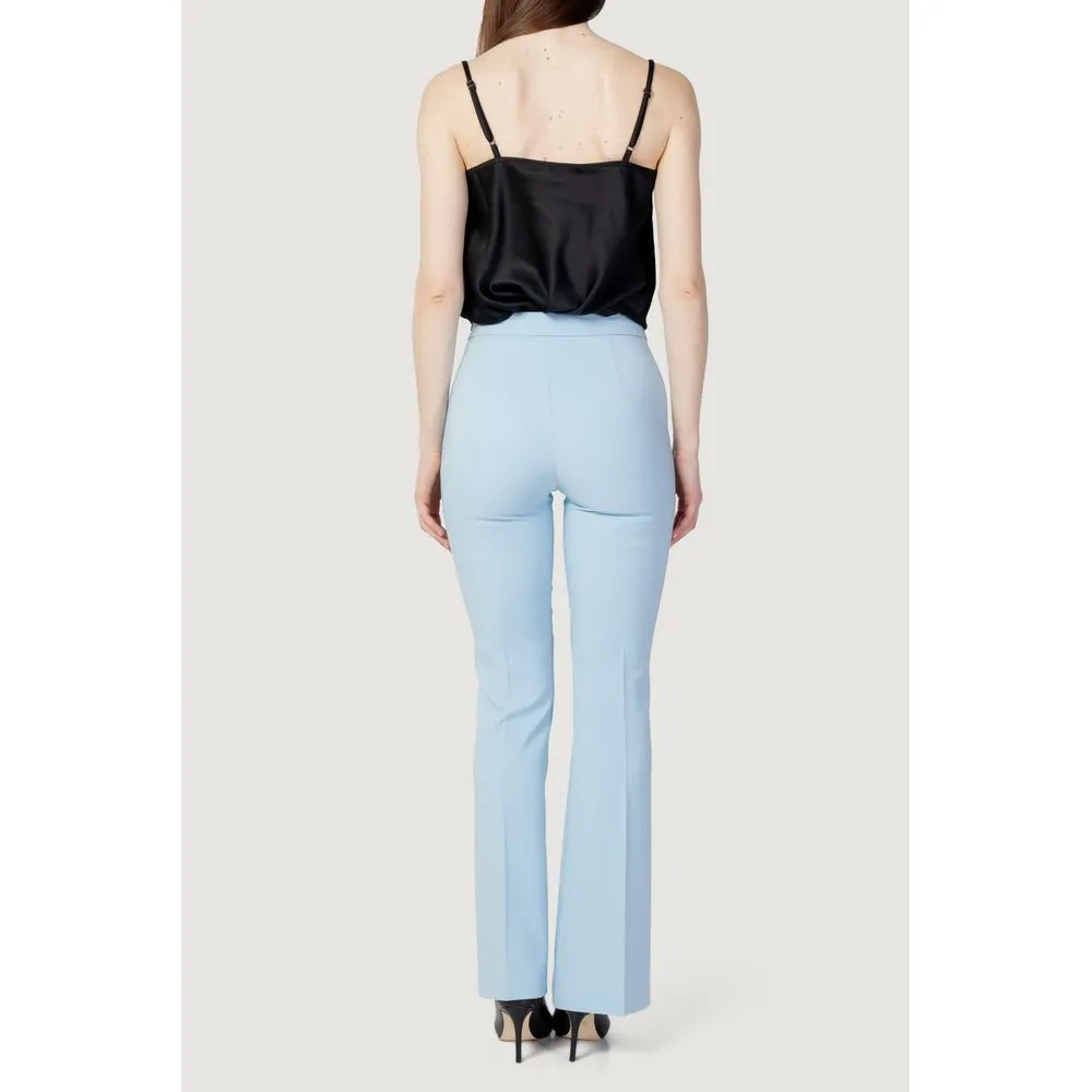 Rinascimento Women's Blue Polyester Jeans & Pant
