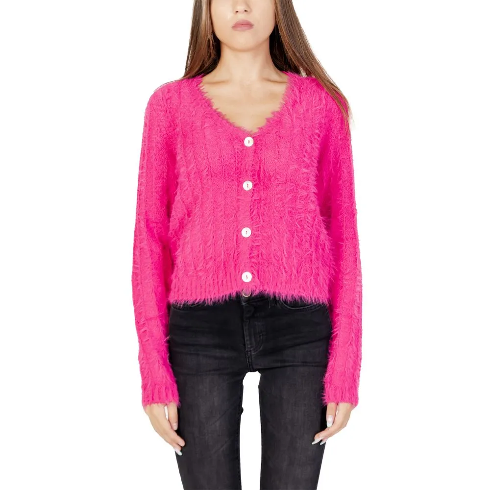 Pink Nylon Cardigan