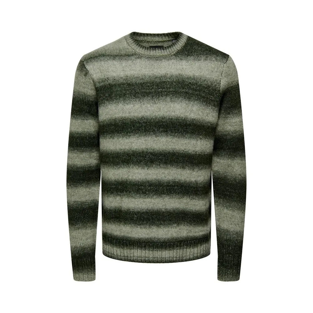 Only & Sons Men's Green Acrylic Sweater