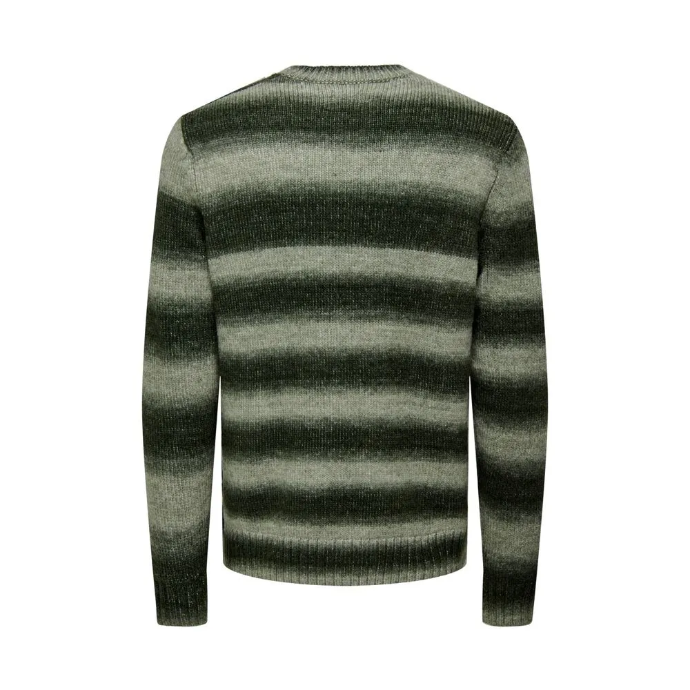 Only & Sons Men's Green Acrylic Sweater
