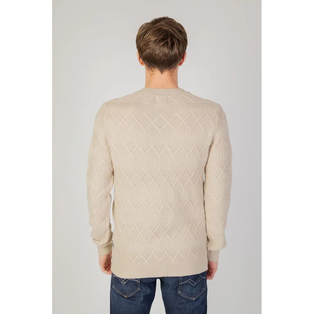 Only & Sons Men's Beige Acrylic Sweater