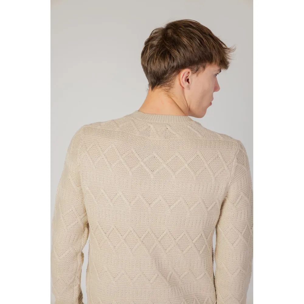 Only & Sons Men's Beige Acrylic Sweater