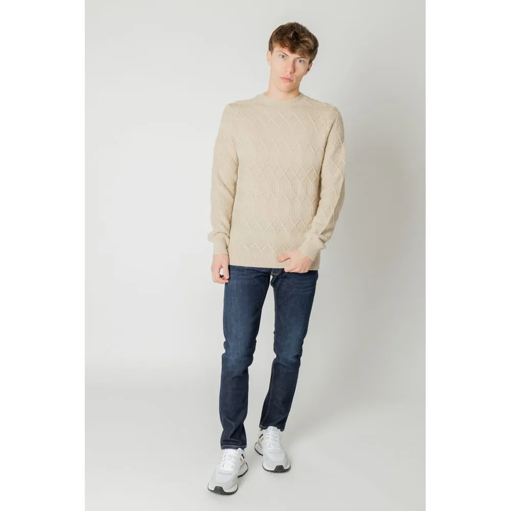 Only & Sons Men's Beige Acrylic Sweater