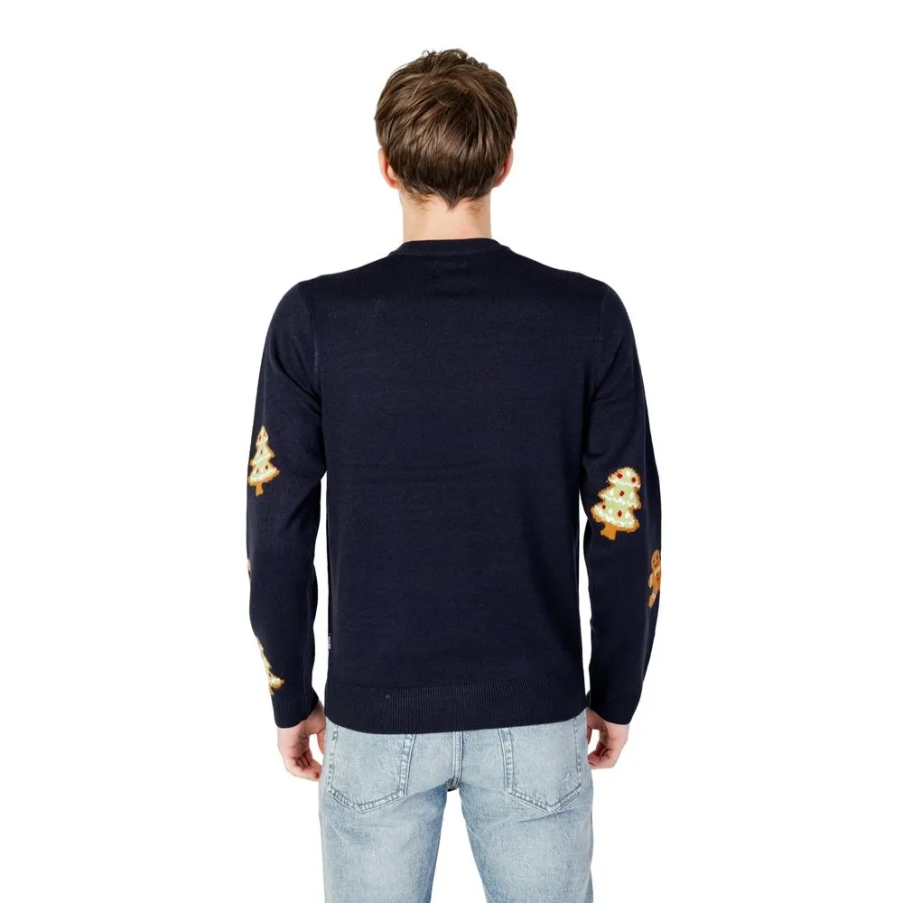 Only & Sons Men's Blue Acrylic Sweater