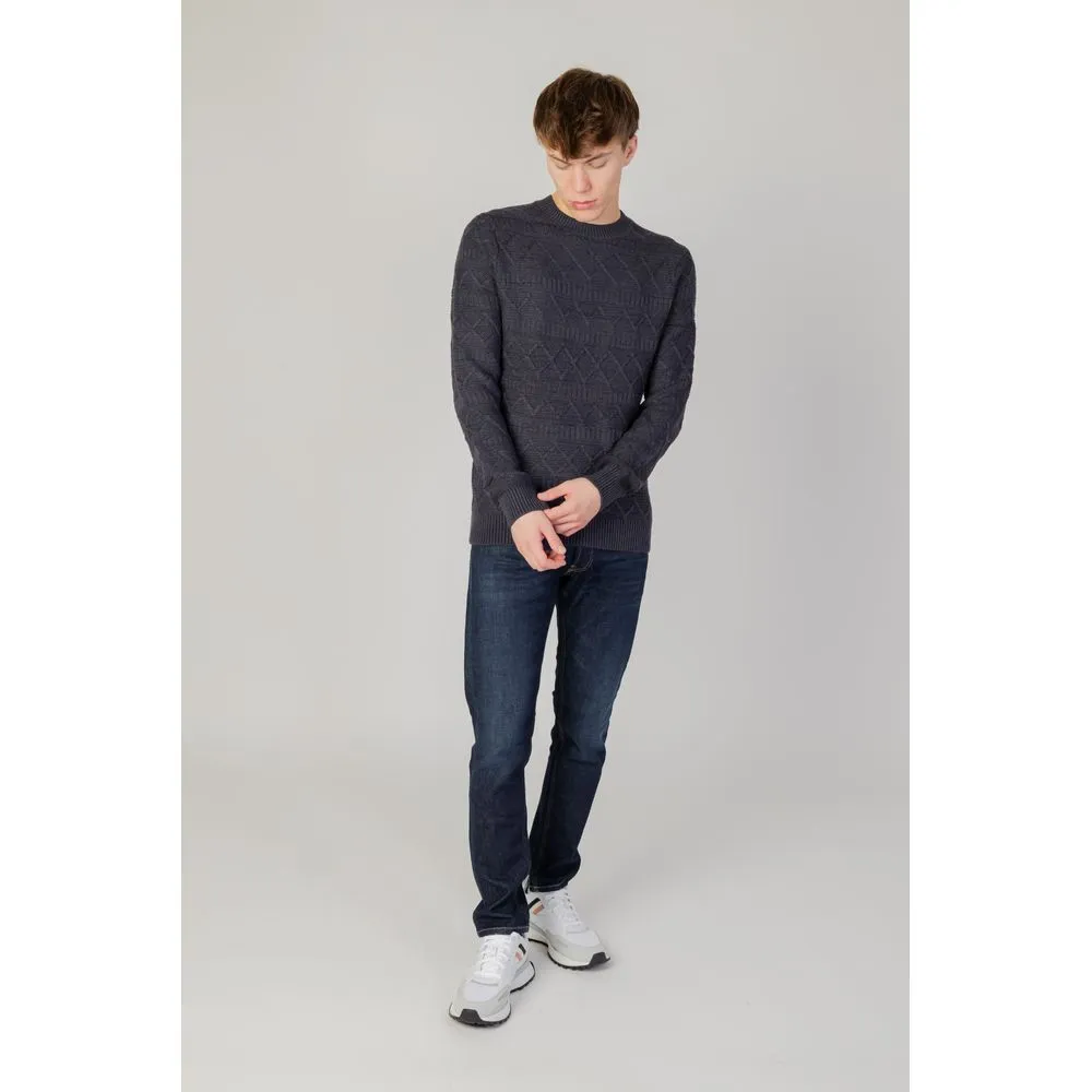 Only & Sons Men's Blue Acrylic Sweater