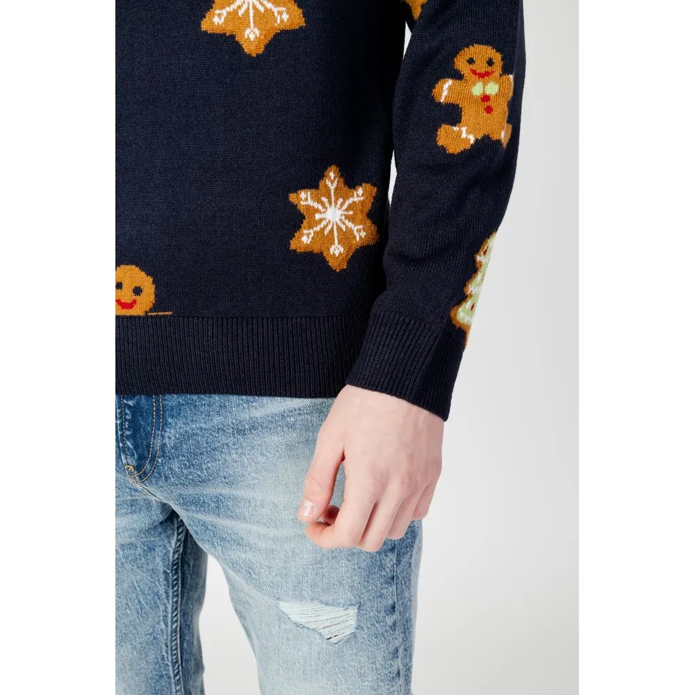Only & Sons Men's Blue Acrylic Sweater