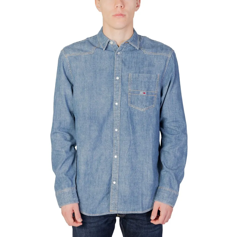 Tommy Hilfiger Jeans Men's Blue Cotton Shirt