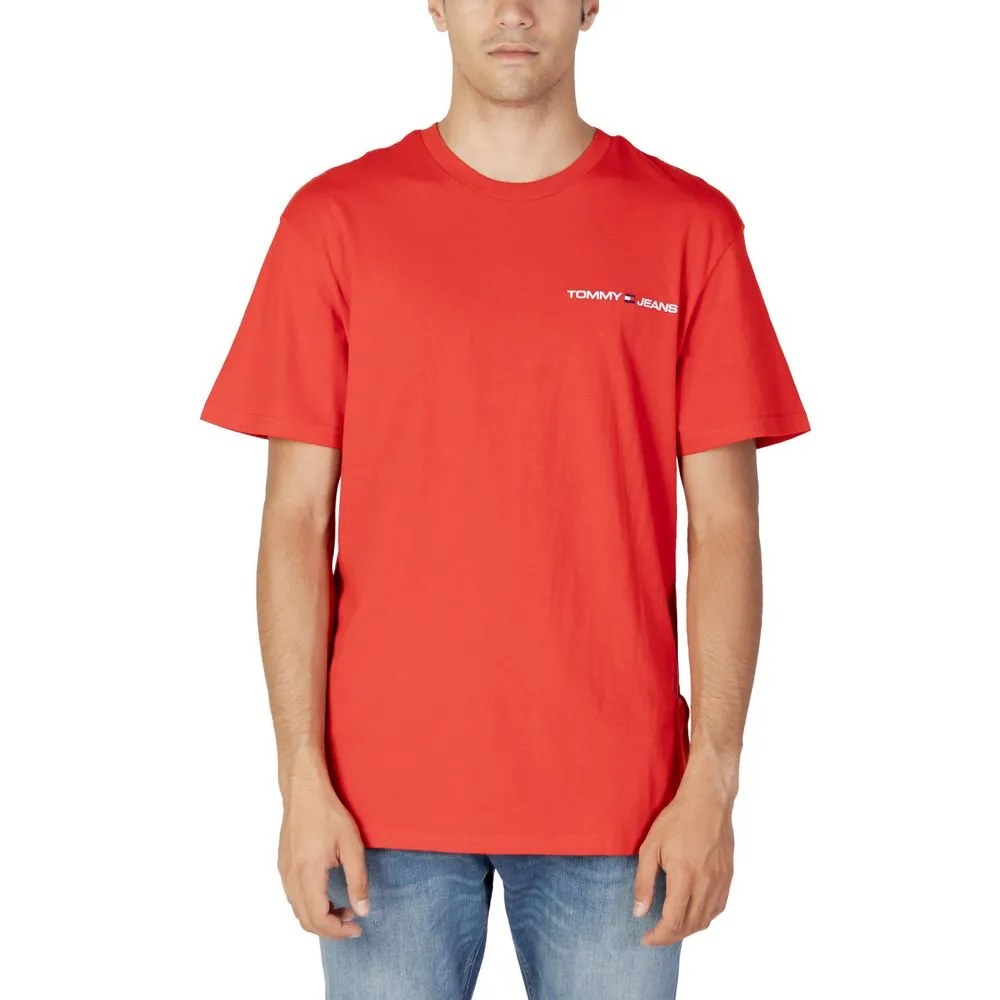 Tommy Hilfiger Jeans Men's Red Cotton T-Shirt