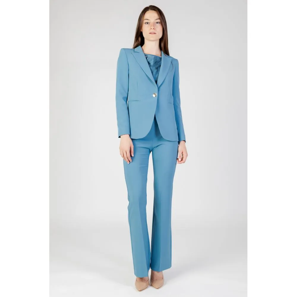 Rinascimento Women's Turquoise Polyester Suits & Blazer