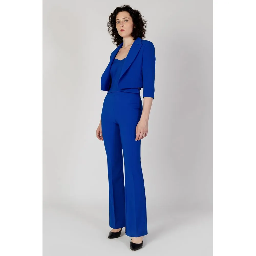 Rinascimento Women's Blue Polyester Suits & Blazer