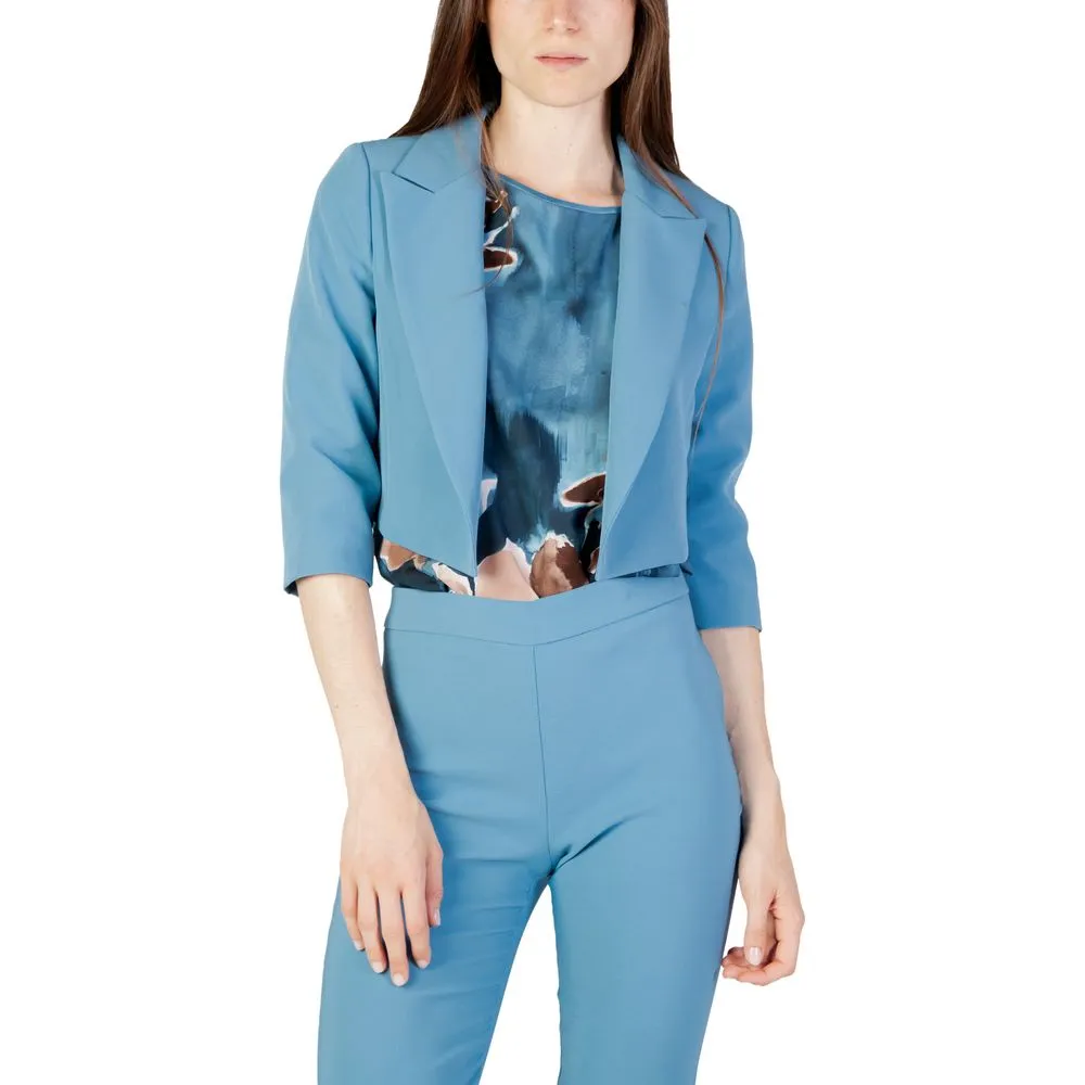 Rinascimento Women's Turquoise Polyester Suits & Blazer