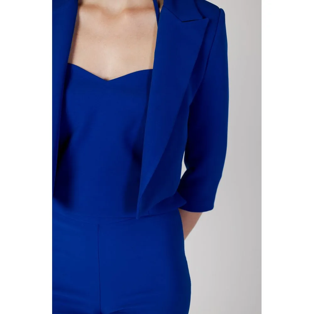 Rinascimento Women's Blue Polyester Suits & Blazer