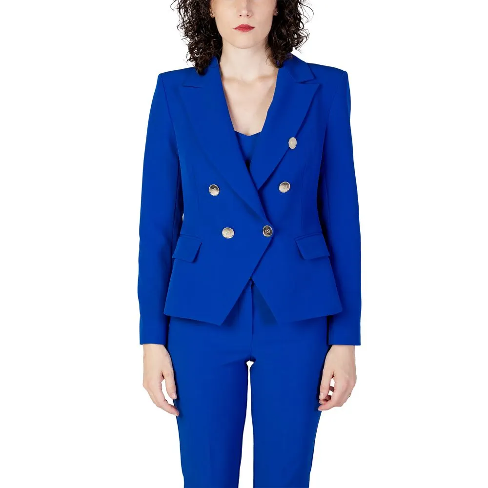 Rinascimento Women's Blue Polyester Suits & Blazer