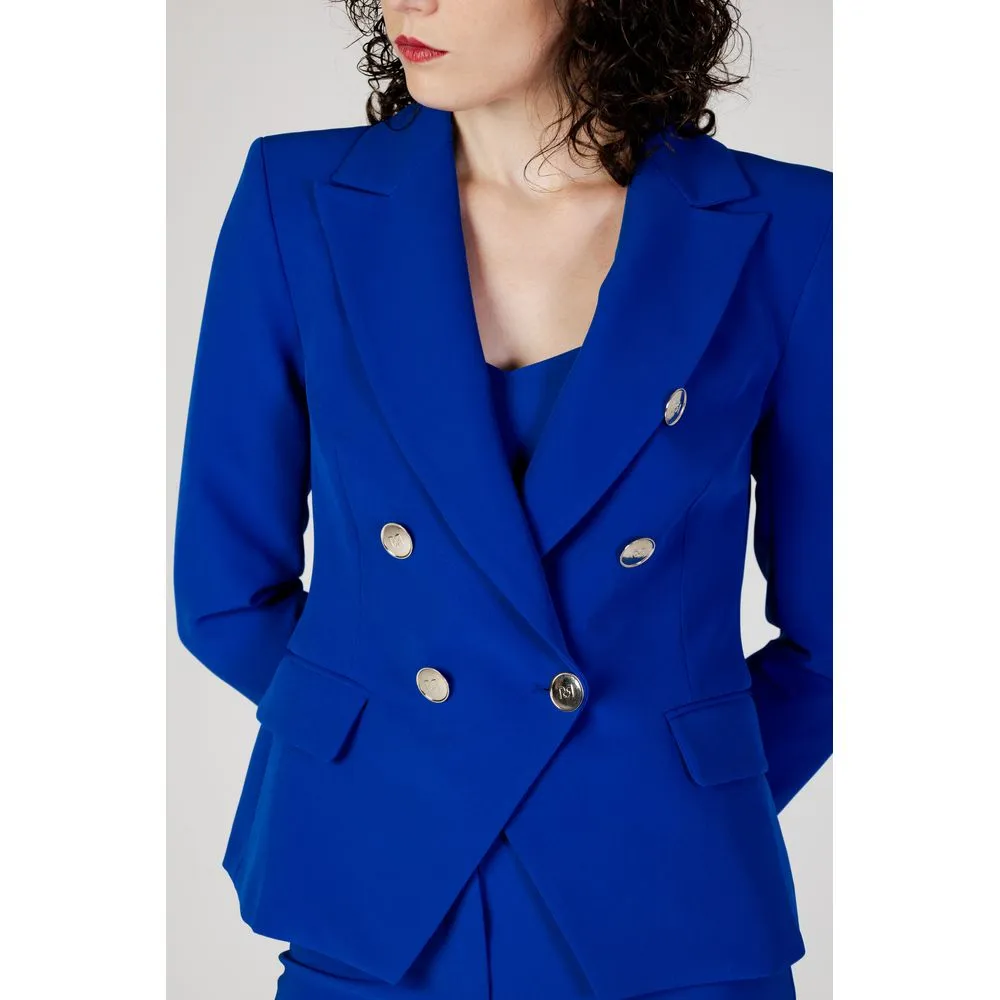 Rinascimento Women's Blue Polyester Suits & Blazer