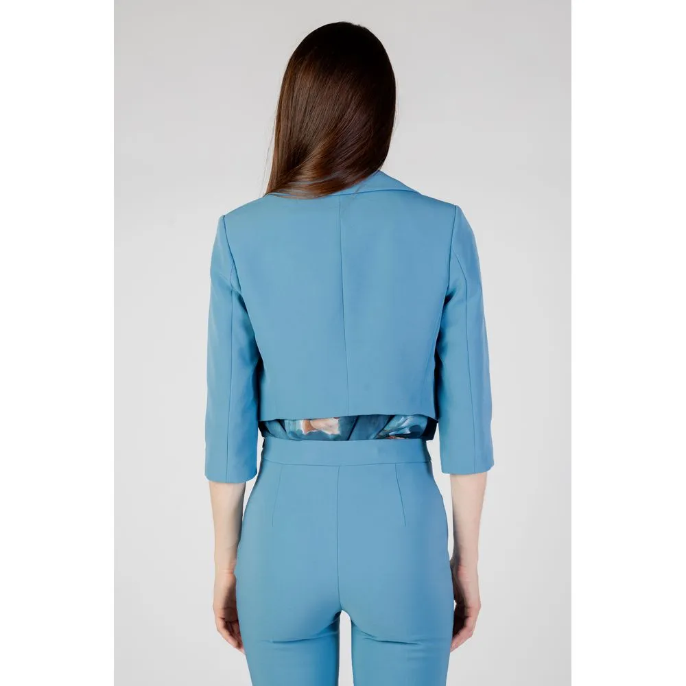 Rinascimento Women's Turquoise Polyester Suits & Blazer