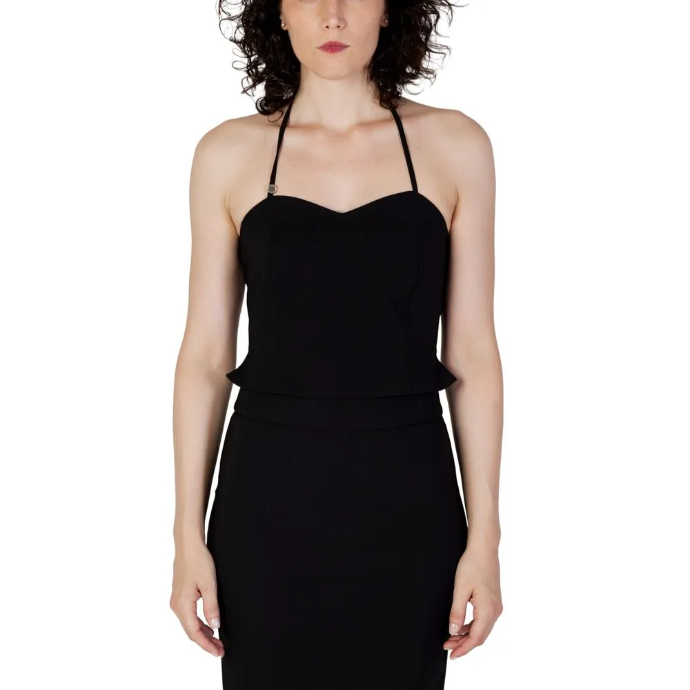 Rinascimento Women's Black Polyester Tops & T-Shirt